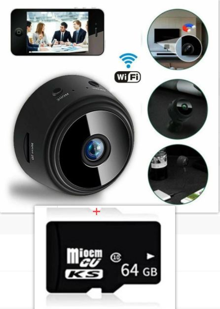 A9 Telecamera di sicurezza con aspirazione magnetica Telecamera HD Visione notturna a infrarossi intelligente per la casa