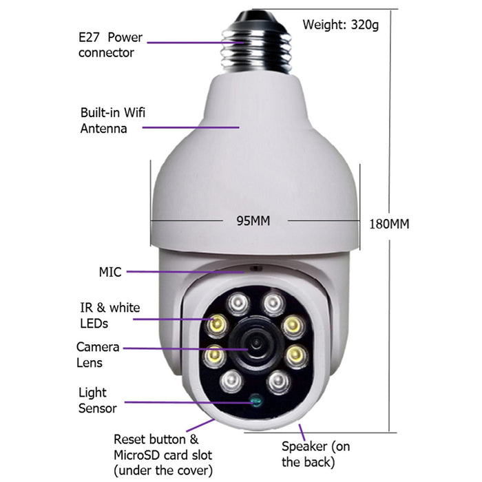 Caméra de Surveillance de sécurité haute définition, connexion WIFI sans fil, maison intelligente