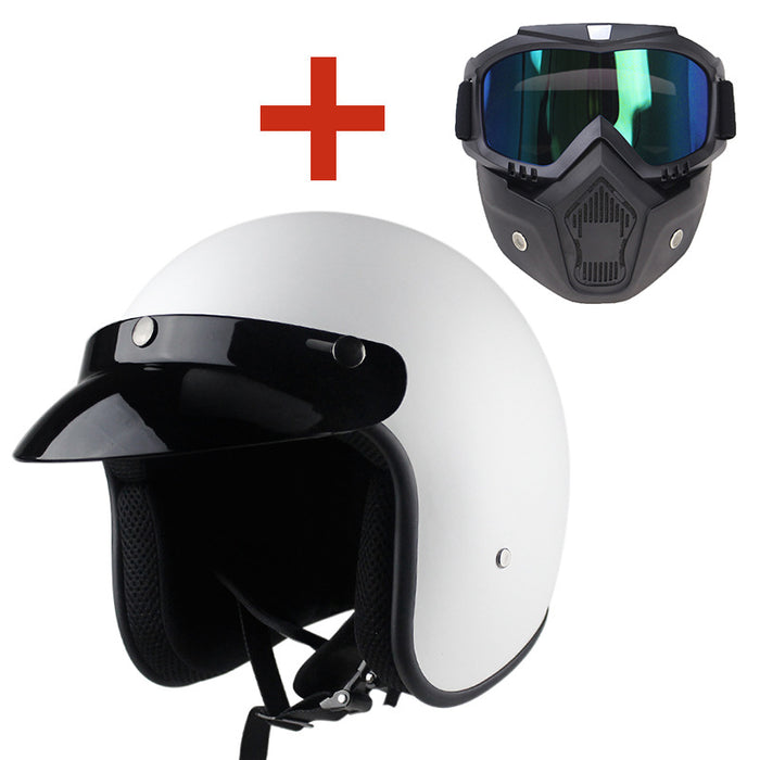 Capacete retrô para motocicleta motocicleta masculina