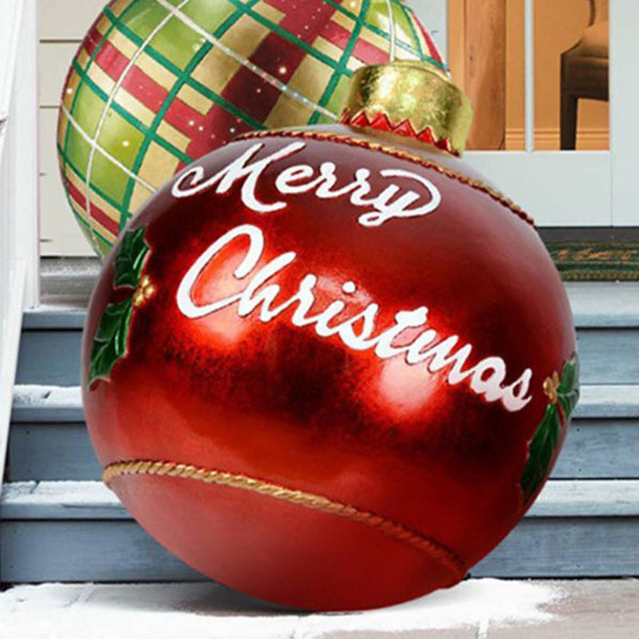 Weihnachten Ornament Ball Outdoor PVC 60CM aufblasbare dekoriert Ball PVC Giant große Kugeln Weihnachtsbaum Dekorationen Spielzeug Ball