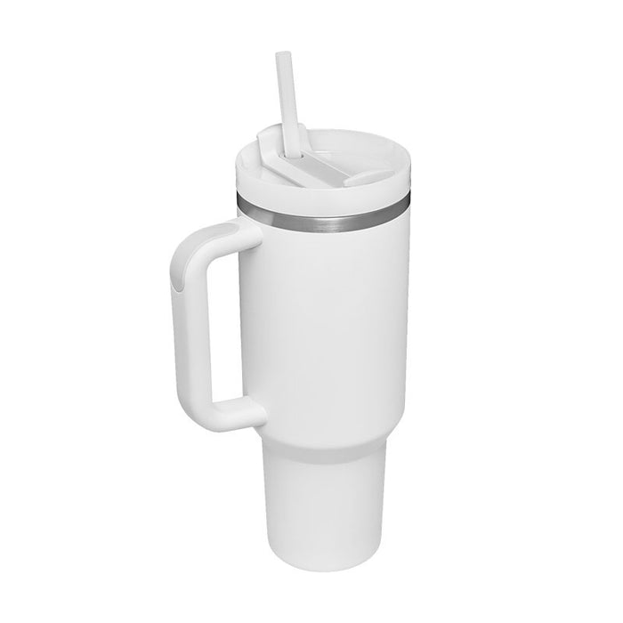Halloween Thermobecher 1.2 Liter Strohhalm Kaffee Isolierung Tasse mit Griff Portable Auto Edelstahl Wasserflasche Große Kapazität Reisen BPA frei Thermobecher
