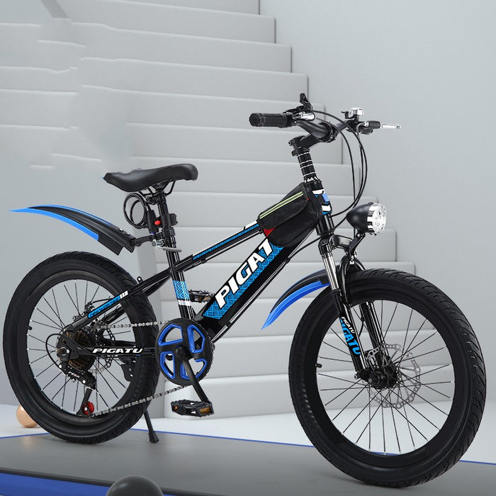 Bicicleta de montaña de velocidad variable con absorción de impactos de una sola pupila