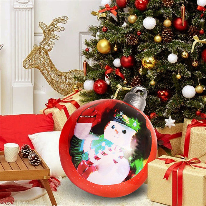 Weihnachten Ornament Ball Outdoor PVC 60CM aufblasbare dekoriert Ball PVC Giant große Kugeln Weihnachtsbaum Dekorationen Spielzeug Ball