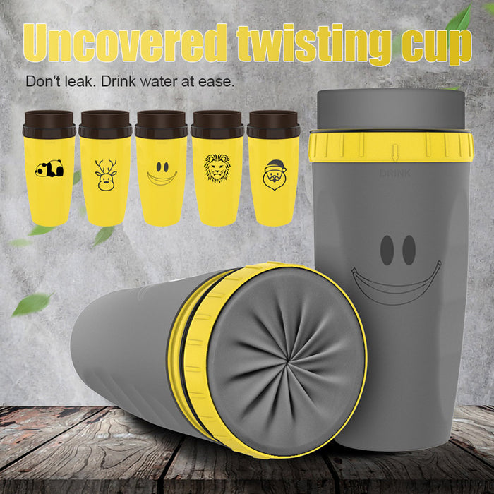 Keine Abdeckung, Twist Cup, tragbarer Reisebecher, doppelte Isolierung