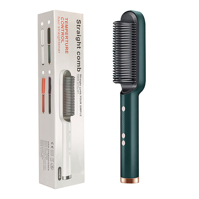 Neuer 2-in-1-Haarglätter mit heißem Kamm und negativem Ionen-Curling
