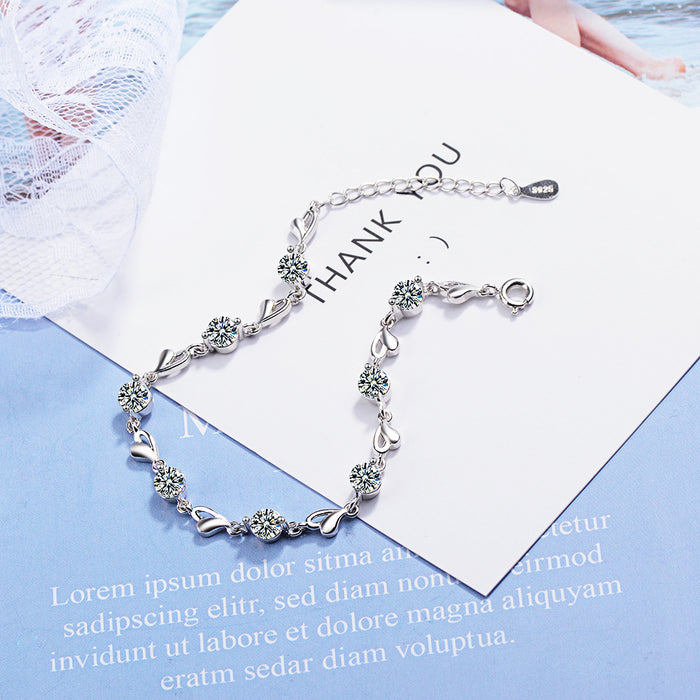 Love Heart Simple Personality Mori Student Couple Bracelet
