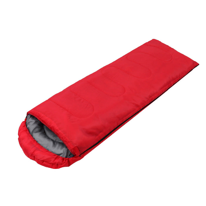 Sac de couchage de Camping en plein air pour adultes, léger et Portable, imperméable, voyage, randonnée, avec bonnet
