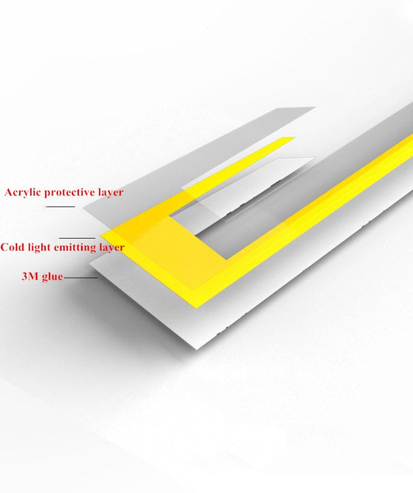 Motorcycle Helmet EL Cold Light Helmet Light Strip Night Signal Luminous Modified Strip Helmet Sticker