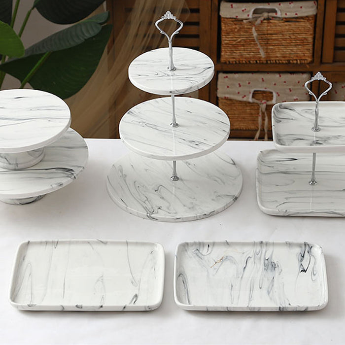 Set di decorazioni per la tavola da dessert espositore per torte con vassoio da tè