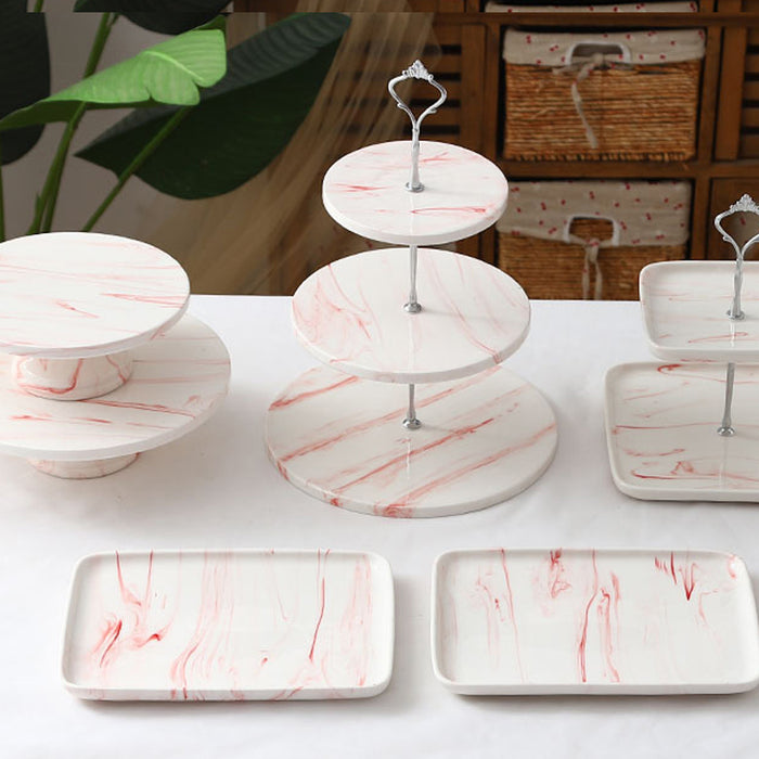 Set di decorazioni per la tavola da dessert espositore per torte con vassoio da tè