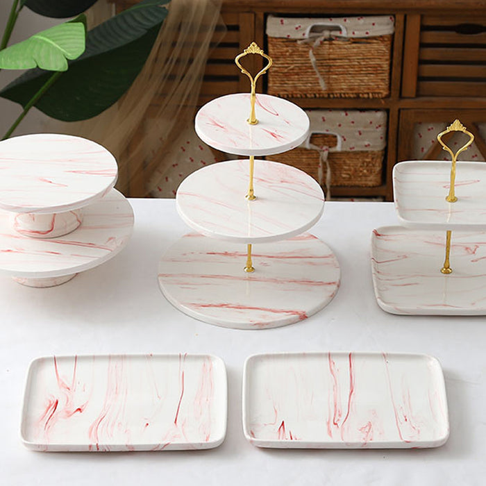 Set di decorazioni per la tavola da dessert espositore per torte con vassoio da tè