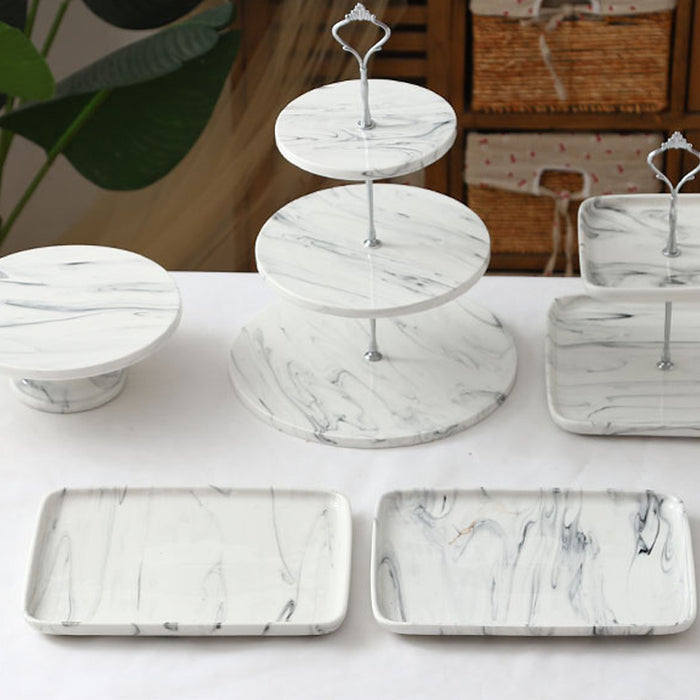 Set di decorazioni per la tavola da dessert espositore per torte con vassoio da tè