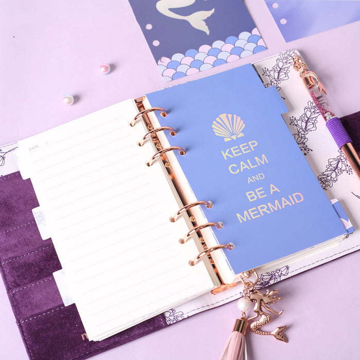 Never Mermaid Handbook A6 Loose-Leaf Notebook Detachable Loose-Leaf Notebook Book Refill Handbook Around Cute Girl Heart College Student Birthday Gift Girl