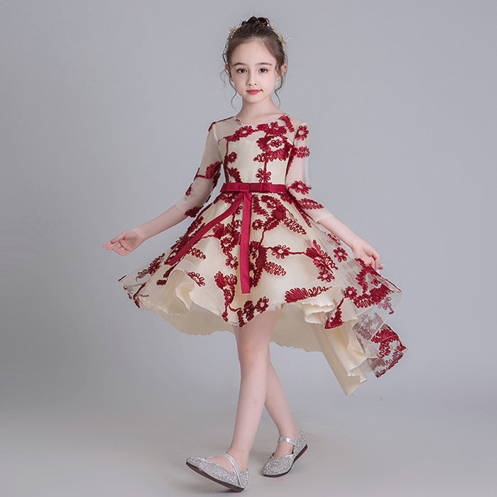 Girls Trailing Evening Dress Fashion Catwalk Dress