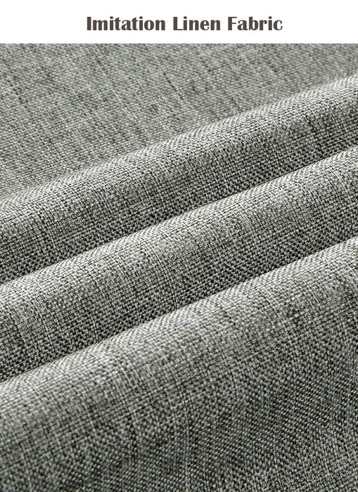 Cortinas de chuveiro cinza grossas, imitação de tecido de linho, à prova d'água, para banheira, banheiro, grande, moderna, capa de banho