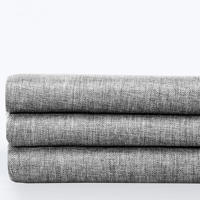 Cortinas de chuveiro cinza grossas, imitação de tecido de linho, à prova d'água, para banheira, banheiro, grande, moderna, capa de banho