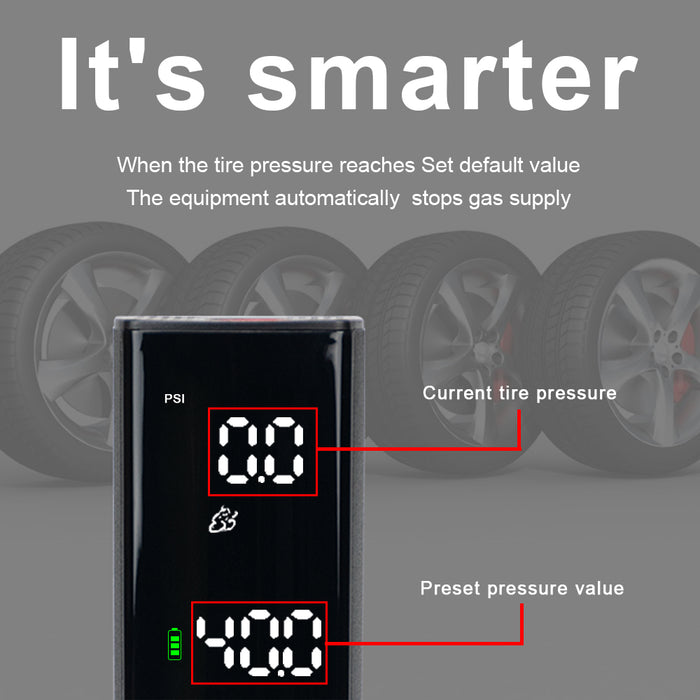 Smart Pump Car Bicycle Motorcycle Electric Pump Mountain Road Wireless Portable Air Inflator