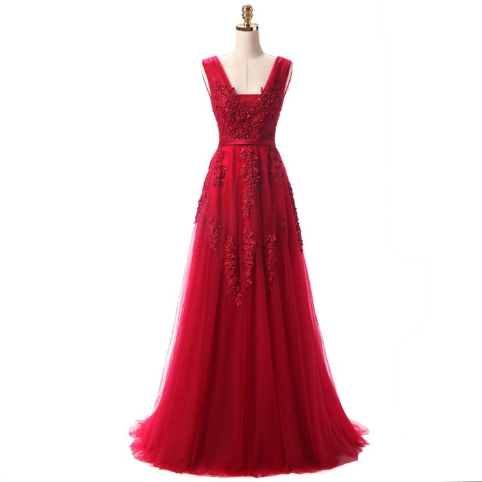 SSYFashion – Robe De soirée longue en dentelle verte, Sexy, dos nu, élégante, pour Banquet, col en v, Robe De soirée formelle