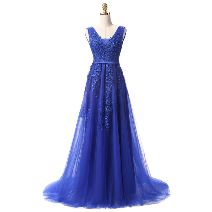 SSYFashion – Robe De soirée longue en dentelle verte, Sexy, dos nu, élégante, pour Banquet, col en v, Robe De soirée formelle