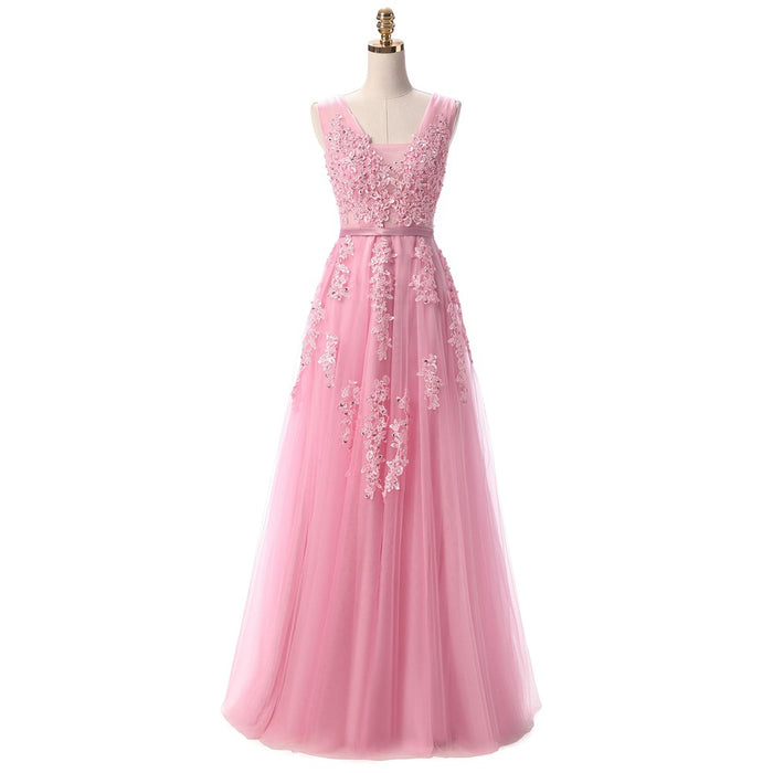 SSYFashion – Robe De soirée longue en dentelle verte, Sexy, dos nu, élégante, pour Banquet, col en v, Robe De soirée formelle