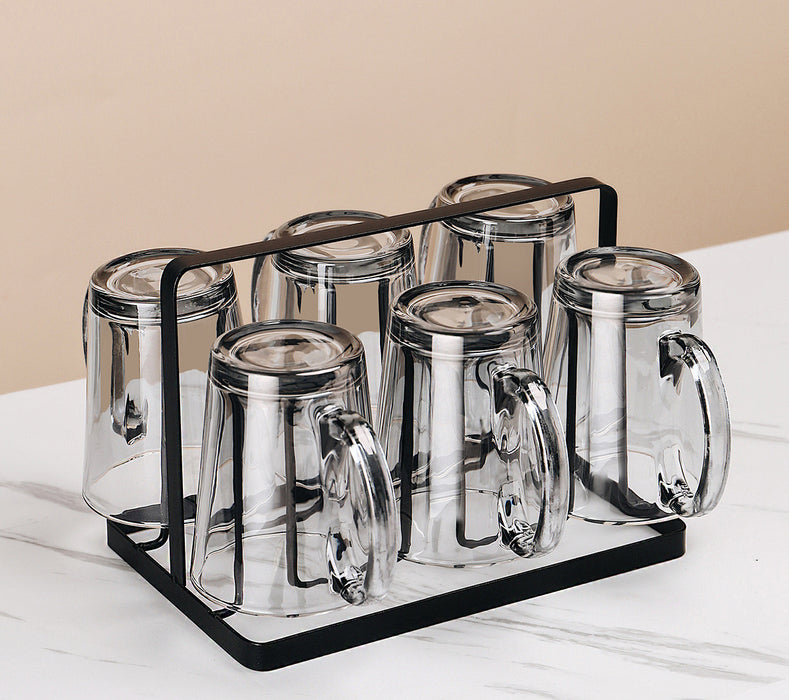 Brown Glass With Light Luxury Color Drinking Cup Female Summer Heat-resistant Tea Cup Kettle Living Room Household Set