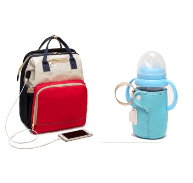 Version de chargement USB sac à dos de lit de maman pliant grande capacité multi-fonction
