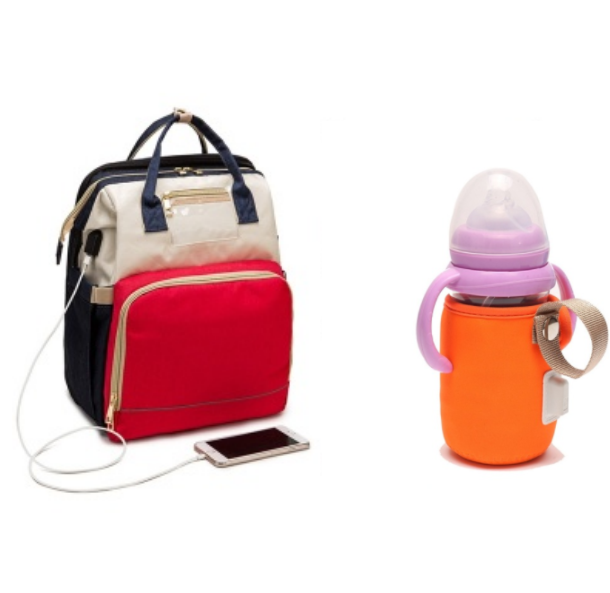 Version de chargement USB sac à dos de lit de maman pliant grande capacité multi-fonction