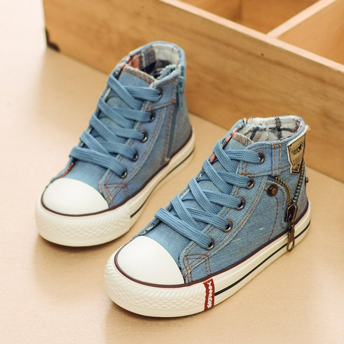 Chaussures de Sport décontractées pour enfants, baskets en Denim respirantes, en toile, bottes pour bébés, Expert Skill, automne 2021
