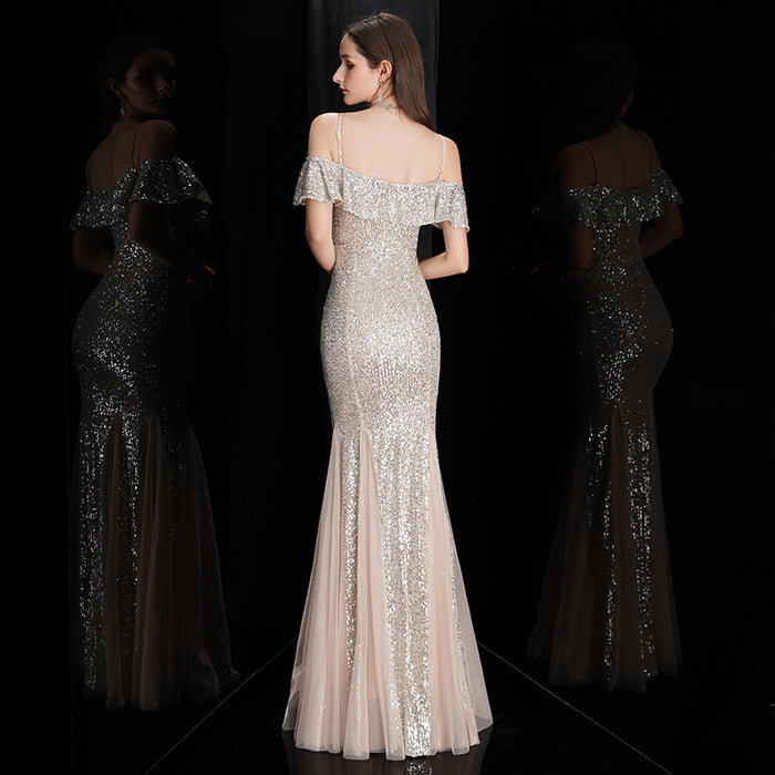 Women's Fashion Temperament Camisole Evening Dress