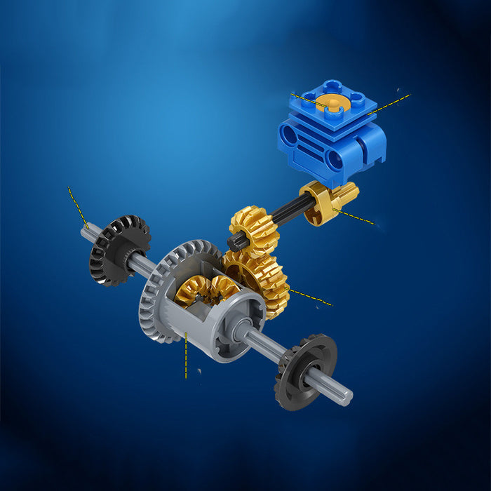 Puzzle assembly tractor model