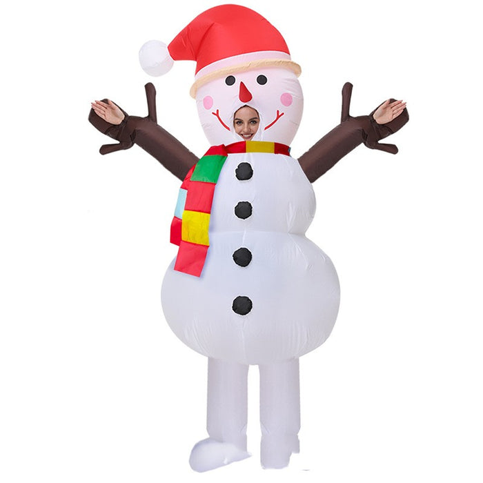Vêtements gonflables de noël, vieil homme, bonhomme de neige, bonhomme en pain d'épice