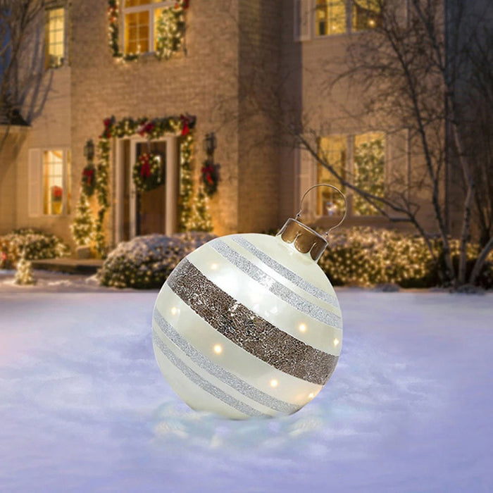 Weihnachten Ornament Ball Outdoor PVC 60CM aufblasbare dekoriert Ball PVC Giant große Kugeln Weihnachtsbaum Dekorationen Spielzeug Ball