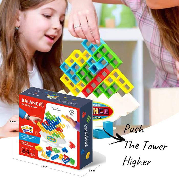 Jeux de société à empiler d'équilibre, blocs de tour pour enfants et adultes, jouets pour fêtes de famille, jeux de voyage, Puzzle pour garçons et filles, blocs de construction
