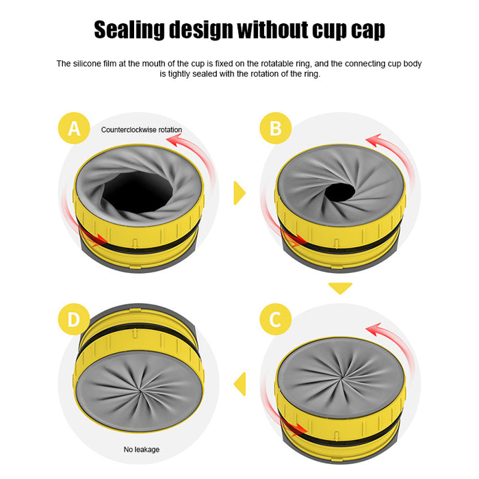 Keine Abdeckung, Twist Cup, tragbarer Reisebecher, doppelte Isolierung