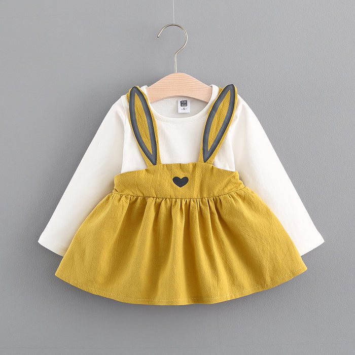 Girls Cute Rabbit Dress Baby Princess Dress