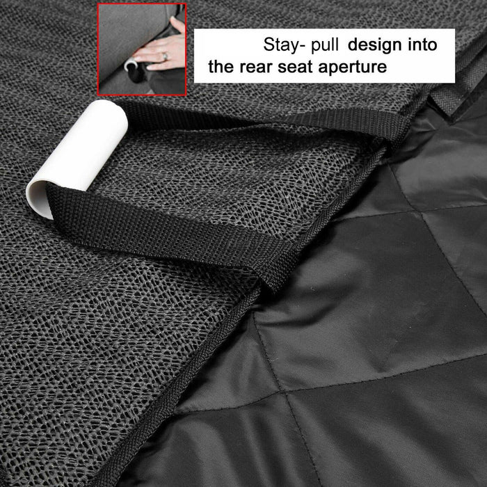 Sitzbezug für hinten, für Auto, Haustier, Hund, Reisen, wasserdicht, Bankschutz, luxuriös, Schwarz