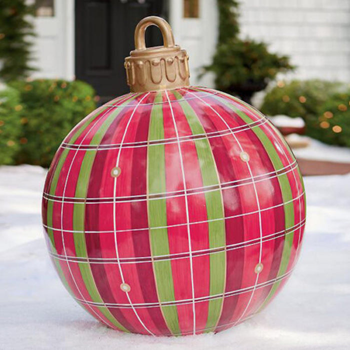 Weihnachten Ornament Ball Outdoor PVC 60CM aufblasbare dekoriert Ball PVC Giant große Kugeln Weihnachtsbaum Dekorationen Spielzeug Ball