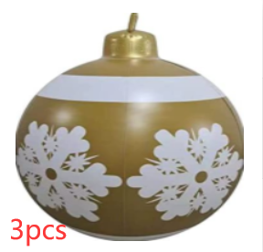 Weihnachten Ornament Ball Outdoor PVC 60CM aufblasbare dekoriert Ball PVC Giant große Kugeln Weihnachtsbaum Dekorationen Spielzeug Ball