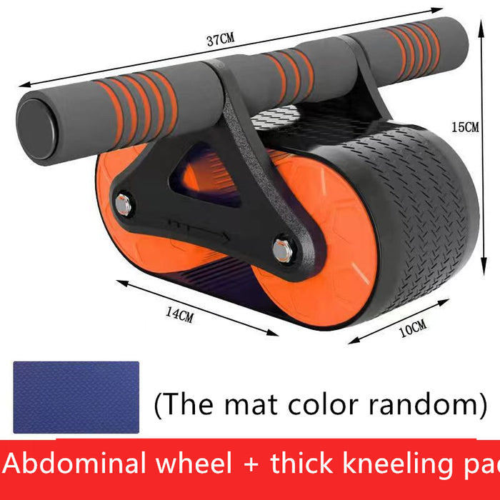 Doppelrad-Bauchtrainer für Damen und Herren, automatischer Rebound-Ab-Rad-Roller