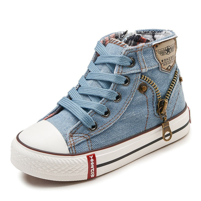 Chaussures de Sport décontractées pour enfants, baskets en Denim respirantes, en toile, bottes pour bébés, Expert Skill, automne 2021