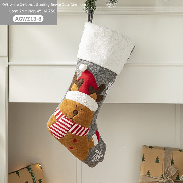 Cloth Santa Claus Cartoon Christmas Tree Hanging Decoration Party Gift Bag