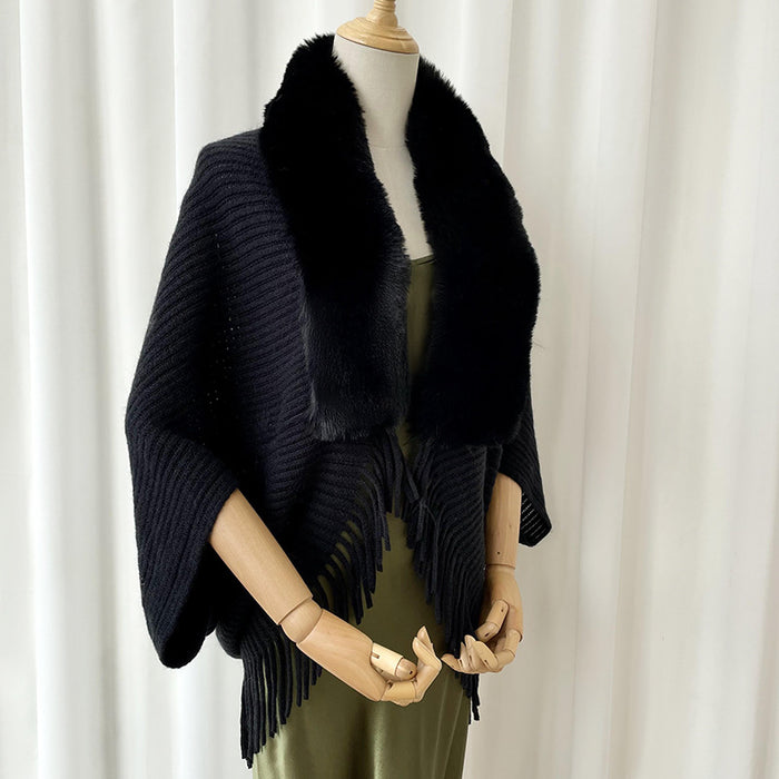 Scarf Poncho for Women Solid Color Cashmere Women Winter Keep Warm