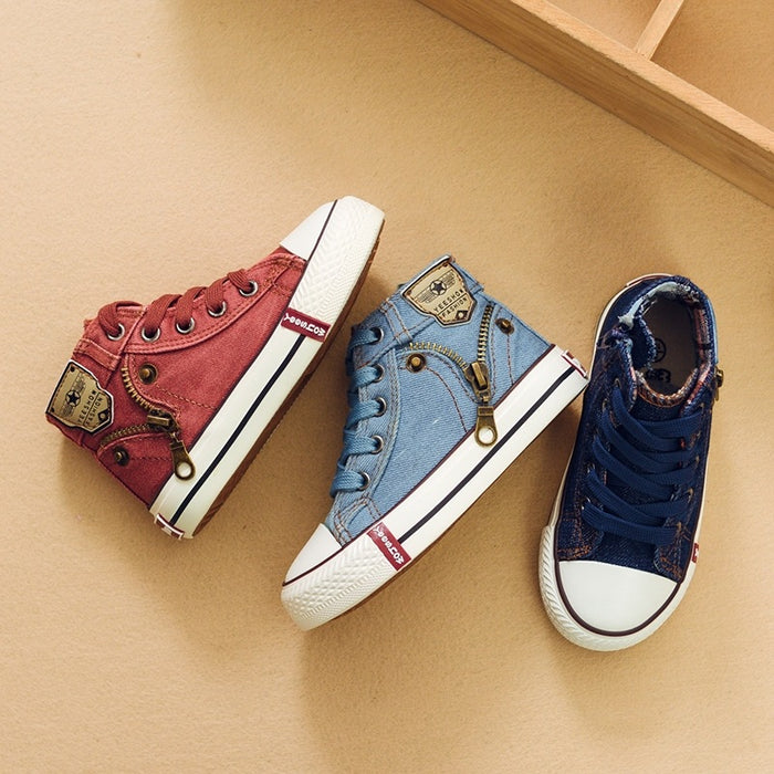 Chaussures de Sport décontractées pour enfants, baskets en Denim respirantes, en toile, bottes pour bébés, Expert Skill, automne 2021