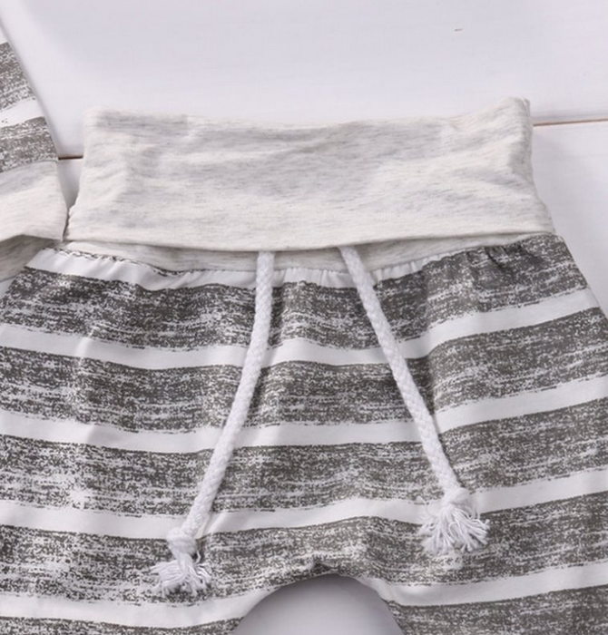 Baby Set striped print casual three-pieces set