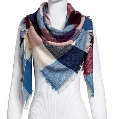 esign feminino triângulos cachecol longo xale outono inverno