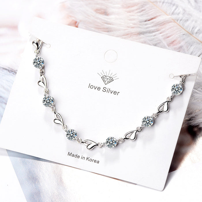 Love Heart Simple Personality Mori Student Couple Bracelet