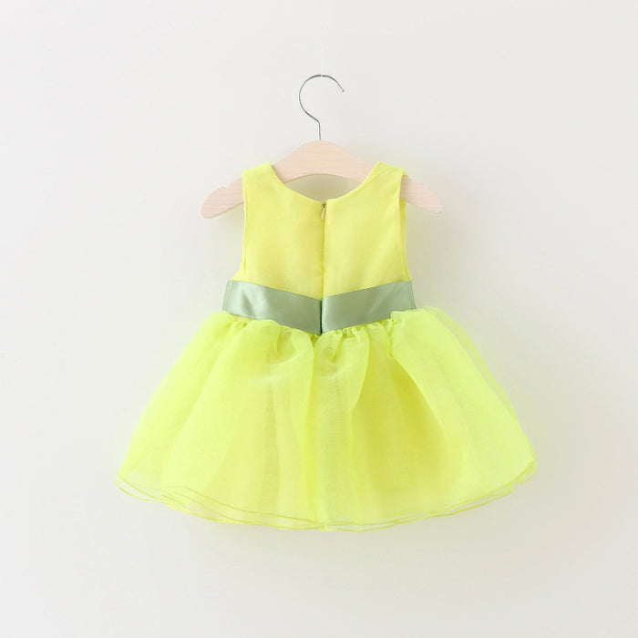 Summer Sleeveless Dress Baby Girls Gauze Princess Dress for Baby