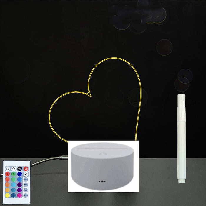 Luce LED per bacheca per messaggi in acrilico 3D