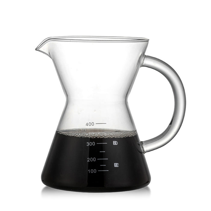 Cafetera de mano de cristal de 400ml.