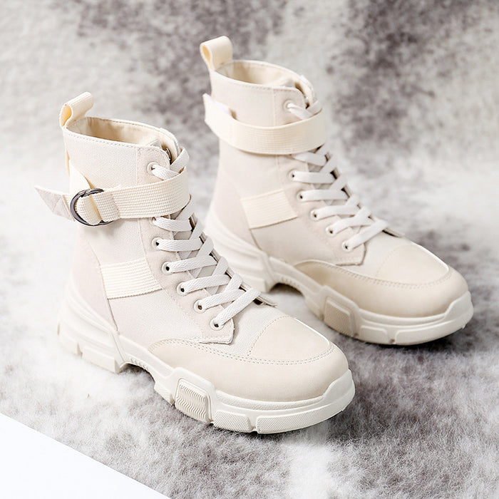 Botas altas de moto de lona